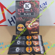 Cà phê đen K Coffee Black Phúc Sinh hộp 255g 15 gói dài 17g Instant Coffee