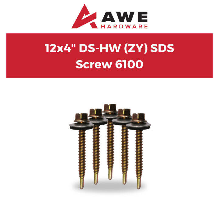 Awe Self Drilling Screw Sds Roof Hex Screw Metal Skru Atap Bumbung Besi X Ds Hw Zy