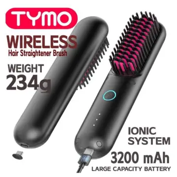 Portable hair straightening brush sale