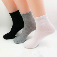 10Pairslot Cotton Men Socks Solid Color Breathable Sweat-absorbent Sport Socks Soft BlackGray MiddleTube Mesh Sock