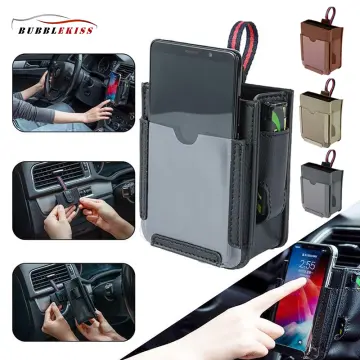 1PC Automotive supplies Air outlet Storage bag Car leather multifunctional  storage box Air outlet Mobile phone rack Storage box Bag Car storage box,  storage bag, mobile phone hanging bag, car interior storage