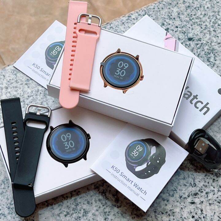 watchhiend-smartwatch-รุ่นk50-มีหลายฟังก์ชั่น-ใช้งานง่าย-ทั้ง-รับสาย-ตั้งปลุกได้-มีหลายสี-และกล่องตามรูปฟรี-จัดส่งจากไทย