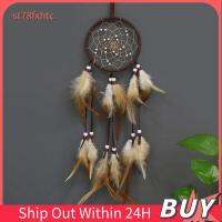 ST78FXHTC 2ชิ้นทำมือบ้านขนนกรถอุปกรณ์ตกแต่งภายในผนังแขวน Dreamcatchers จี้ของตกแต่งแบบแขวนอัตโนมัติกระจกมองหลังเครื่องประดับ