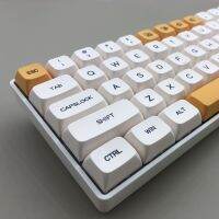 （Miss qis keycap） PBT Keycaps 140คีย์น้ำผึ้งและนม Keycaps DYEXDA Profile Keycaps ForGateronSwitches คีย์บอร์ดเครื่องกล