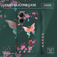 เคสโทรศัพท์สำหรับ Vivo Y16เคส Vivo Y22 Vivo Y22 S เคสลายการ์ตูนน่ารักนักบินอวกาศเคสโทรศัพท์คลุมทั้งหมดปลอกซิลิโคนเหลวขอบสี่เหลี่ยมเคสป้องกันกล้อง