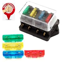 Car Fuse Box 4pcs 4 Way Car Fuse Holder Blade Car Truck Blade Fuse Box for Circuit Standard Standard ATO 2019 New 12V