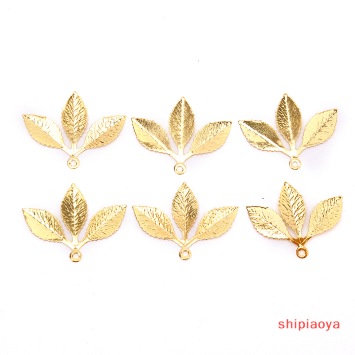 shipiaoya-ใบไม้สไตล์วินเทจต่อ50ชิ้น-ชุดสำหรับทำเครื่องประดับ-diy