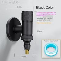 Using High-Quality Ceramic Valve Core Special Angle Valve for Washing Machines Can Automatically Stop Water Black Color