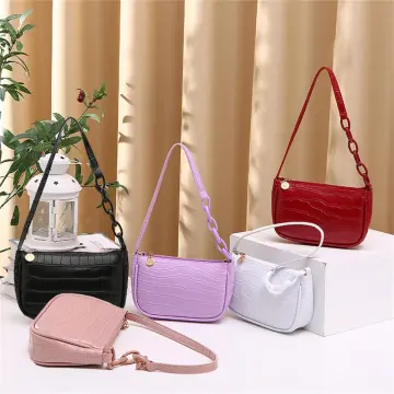 Fashion Simple Pure Color Women Shoulder Bag Small Purse Crossbody Bags  Handbags BLACK