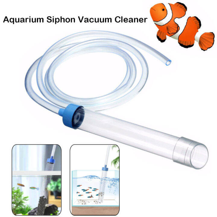 Fish tank cleaner aquarium water change siphon for cleaning small fish