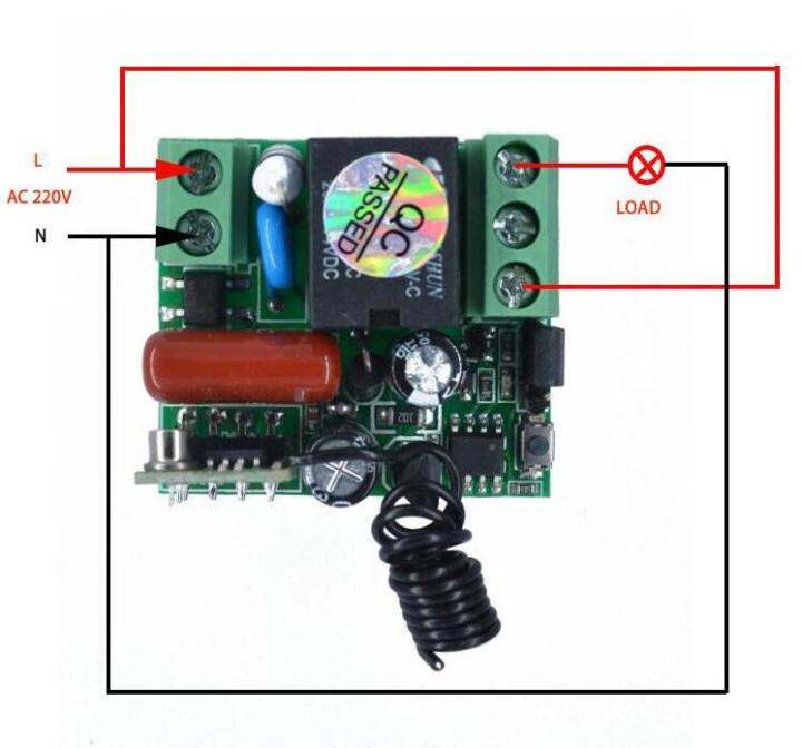 support-สวิตช์ควบคุม-rf-รีโมทไร้สาย220v-230v-240v-1000w-พร้อมรีเลย์1ch-2ปุ่มสลับสีดำ