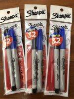 ปากกา ยี่ห้อ ชาร์บี้ sharpie ชนิดเขียนติดทนถาวร ดำ&amp;น้ำเงิน( 1 แพ็ค มี 2 ชิ้น) เขียนได้บนทุกพื้นผิว.แก้ว/พลาสติก/ไม้/เสื้อผ้า  **ส่งด่วนเคอรี่*