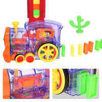Domino Train Car Toys Set Sound Light Automatic Laying Domino Toys Brick Colorful Dominoes Blocks Game Educational DIY Toy Gift