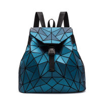 2021Women Laser Colorful Backpack School Hologram Geometric Fold Student School Bags For Teenage Girls holographic sac a dos New