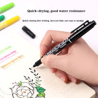 12Colors Zebra Double-Headed Marker Pen Hook Liner Color Thickness Two-End Hook Side Pen Quick-Drying Waterproof Stationery