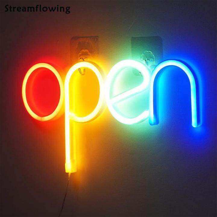 Open Neon Sign LED Neon Signs Night Light Ultra Bright Colorful Lighted