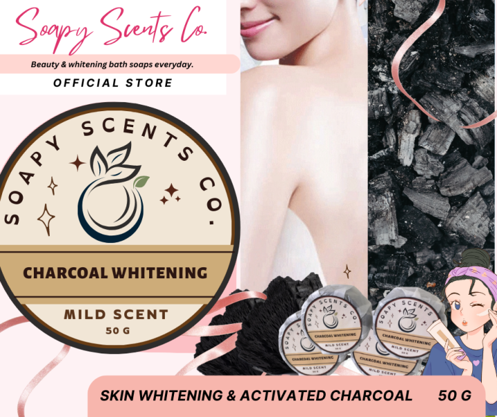SOAPY SCENTS Charcoal White Whitening Bath Soap Lazada PH