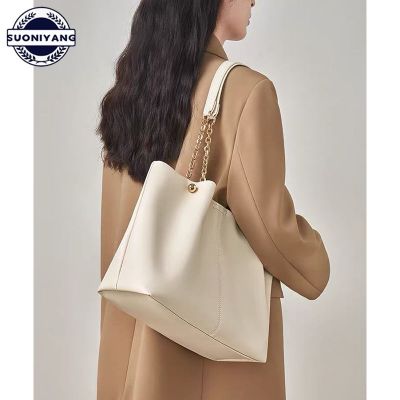 MLBˉ Official NY SUONIYANG bag womens soft leather large-capacity tote bag niche high-quality texture college students hand-held shoulder bag