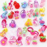 10 Pcs/Lot Kids Elastic Hairband Candy Color Headband Cute Cartoon Elastic Ropes Children Girls Hair Accessories