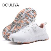 DOULIYA รองเท้าผ้าใบเดินนอกอาคารรองเท้ากอล์ฟผู้หญิงกันน้ำ36-40,รองเท้าผ้าใบนักกีฬาใส่เล่นกอล์ฟใส่สบายสำหรับผู้ชาย