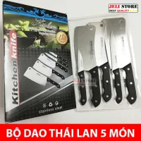 Bộ dao Thailand siêu bén gồm 5 món nhiều cỡ tiện lợi. Bộ dao nhà bếp tiện dụng, bộ dao kéo thái lan 5 món SHOP QUANG HIẾU CHUYÊN HÀNG GIA DỤNG