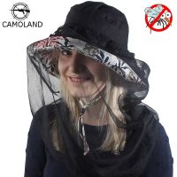 Reversable Summer Sun Beach Hat Women With Mosquito Bug Head Net Floral Flower Bucket Cap UV Protection Gardening UPF50+ Outdoor