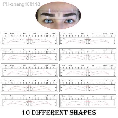 50 pieces Microblading Eyebrow Stencils Stickers Permanent Makeup Supplies Disposable Eyebrow Mold Template Drawing Guide
