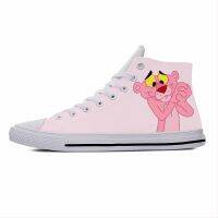 Panther Leopard Anime Cartoon Comic Manga Pink Casual Cloth Shoes High Top Lightweight Breathable 3D Print Men Women Sneakers