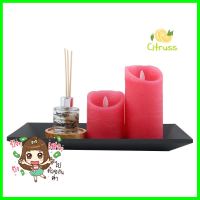 เทียนชุด LED น้ำหอม รีโมท CLAIRE 2ขนาด สีชมพูPILLAR LED CANDLES WITH SCENTED STICKS CLAIRE SET OF 2 SIZES PINK **ใครยังไม่ลอง ถือว่าพลาดมาก**