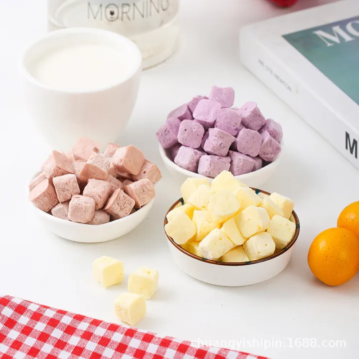 🔥🇲🇾 Freeze Dried Yogurt Cube 50g Crunchy Healthy Snack Yoghurt Cube Mix