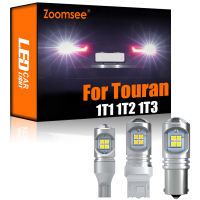 Zoomsee 2Pcs สีขาวย้อนกลับ LED สำหรับ VW Volkswagen Touran 1T1 1T2 1T3 2003-2015 Canbus สำรองภายนอกด้านหลังหลอดไฟชุดรถ