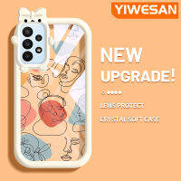 YIWESAN เคส A23ปลอกสำหรับ Samsung A23 5G M23 5G F23 5G A30 A50s A30s A20 M10s แฟชั่นแบรนด์ที่สวยงามลวดลายศิลปะสุดสร้างสรรค์มีขอบสีสันสดใสเคสนิ่มทำจากซิลิโคนเนื้อนิ่มหนาทนทานต่อการตก