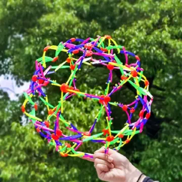 The Toy Is A Large Transformer Ball A Hoberman Sphere A Shrinking