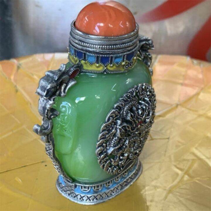 green-jade-tibetan-copper-dragon-snuff-bottle-china-antique-collection-ornaments