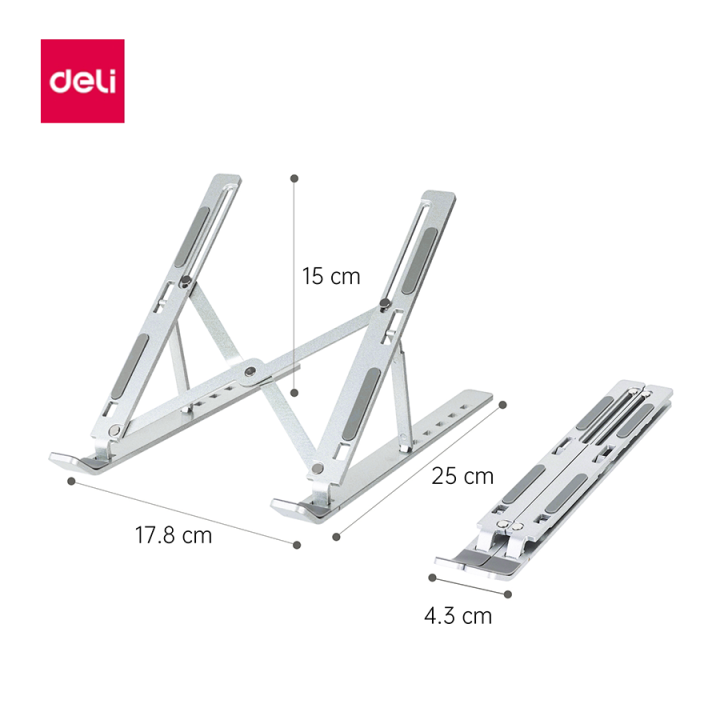 nusign-แท่นวางโน๊ตบุ๊ค-ขาตั้งโน๊ตบุ๊ค-พับเก็บได้-ที่วางไอแพด-ปรับระดับได้-6-ระดับ-รองรับจอ7-นิ้วถึง-17นิ้ว-รับน้ำหนักได้ถึง-40-kg-laptop-stand