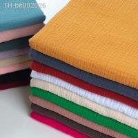 ❏ 50x130cm Fabric Drape Cotton And Linen Double Gauze Crepe Baby Clothes Fabric Ladies Skirt Sleepwear Fabrics