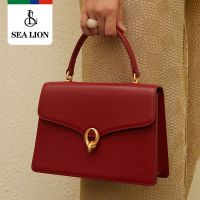 [Hot style] SEA LION bag 2023 new texture niche versatile single shoulder crossbody womens large capacity portable wedding