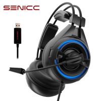 หูฟัง Head Phone Senicc A6 Cool LED Light brings Gaming passion Headset(ของใหม่กล่องบุบ)สามารถออกใบกำกับภาษีได้