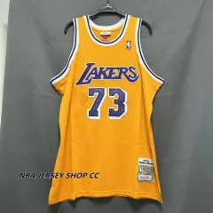 1996/97 Lakers WEST #44 Yellow Retro NBA Jerseys 热压