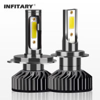 Infitary 2ชิ้น H7 LED H1 H11 9005 9006 H4บนไฟหน้ารถ72วัตต์12000LM สำหรับอัตโนมัติไฟหน้าหลอดไฟไฟตัดหมอกสีขาว6500พัน12โวลต์โคมไฟ