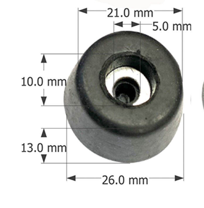 ลูกยาง-ยางแท้-ขนาด-26x21x13-mm-รองกันกระแทก-รองตู้ลำโพง-อุปกรณ์ลำโพง-อุปกรณ์แร็ค-อุปกรณ์ทำแร็ค-อุปกรณ์ประกอบแร็ค-ทำแร็ค-ตู้แร็ค