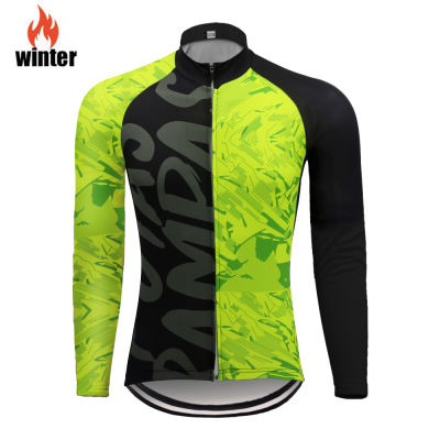 NEW Retro Mens Long Sleeves Cycling Jersey Thermal Winter Fleece OR Spring Autumn Thin Outdoor Sports Bicycle Clothes MTB Top