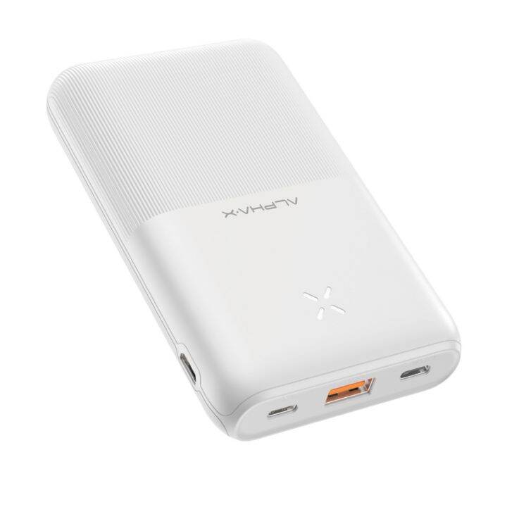 alpha-x-powerbank-รุ่น-b10pd-wh-สีขาว-ขนาดความจุ-10000-mah-มาตรฐาน-มอก-จ่ายกระแสไฟพอร์ต-2-ช่อง