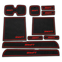 ใหม่ล่าสุด Fit สำหรับ Suzuki Swift 2005ถึง2014 Anti-Slip รถประตู Groove Mat Latex เสื่อกันลื่นภายในถ้วย Pad รถจัดแต่งทรงผม10Pcs