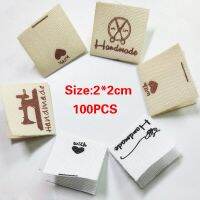 【LZ】✆✁  Etiquetas artesanais para roupas Feitas à mão Tags para Vestuário Sacos e Chapéu Etiquetas Padrão DIY Artesanato Acessórios de Costura 100PCs