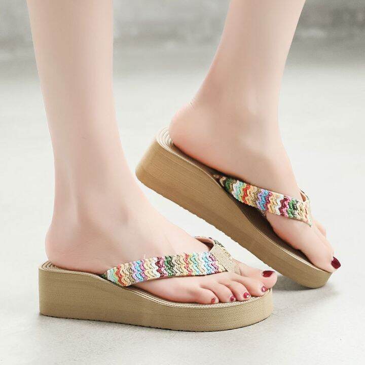 2023-the-imitation-straw-grass-flip-flops-female-fashion-outside-wedges-beach-pinches-cool-summer-slippers