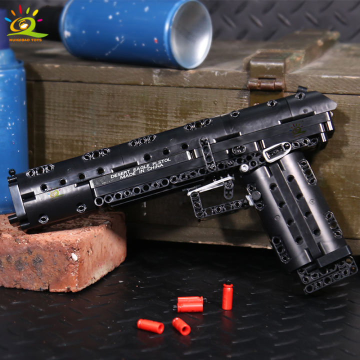 huiqibao-563pcs-desert-eagle-toy-technical-model-building-blocks-set-assembly-bricks-city-diy-weapon-game-children-toys-gift