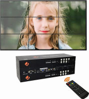 J-Tech Digital Video Wall Controller 3X3 2X2 1X4 3X1 Multi-Channel inputs HDMI VGA AV USB for LCD LED Video Wall Display with Cascading Function Control4 Driver Available [JTECH-VW02]