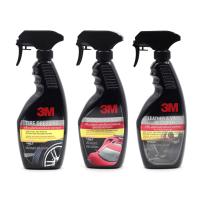 3M สเปรย์เคลือบเงาเบาะหนัง &amp; เพิ่มความเงาเคลือบสี &amp; เคลือบเงายางรถยนต์ 400ml Leather Vinyl Restorer &amp; Gloss Enhancer Quick Wax &amp; Tire Dressing