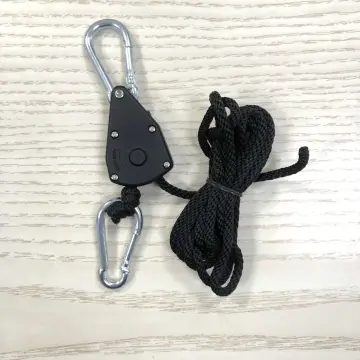 4pcs Pulley Ratchets Heavy Duty Rope Clip Hanger Adjustable Lifting Pulley  Lanyard Hanger Kayak And Canoe Boat Bow Rope Lock Tie Down Strap 